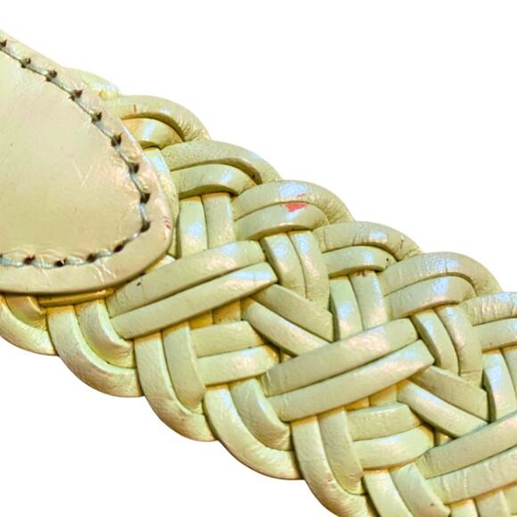 Light Green Vintage Talbots Woven Leather Belt (XS/S) - Picture 4 of 9